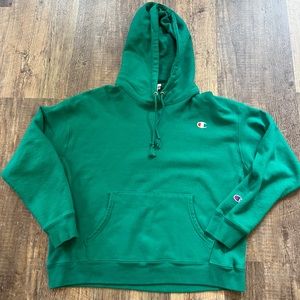 Green Champion Reverse Weave Hoodie